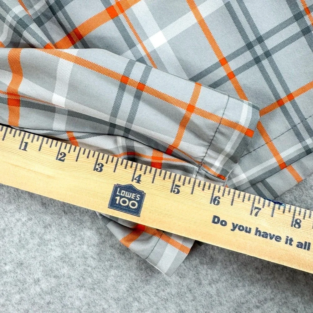 Op Shorts Mens 38 Gray Plaid Microfiber Chino OPFLEX 4 Way Stretch Beach 40x6